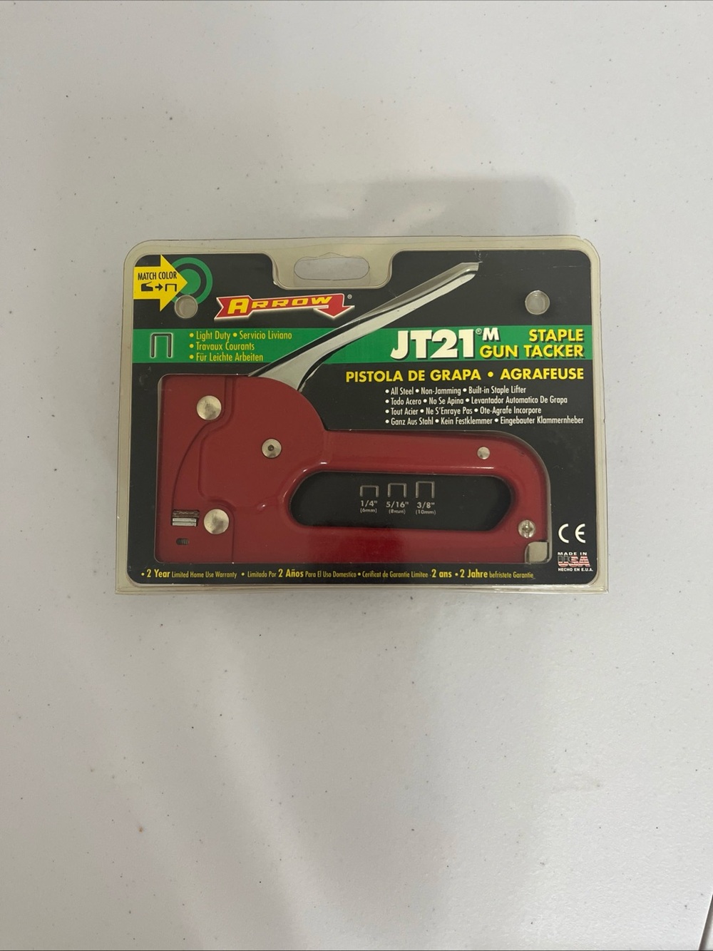 Arrow JT21M Red Staple Gun Tacker